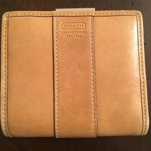 Tan leather Coach wallet